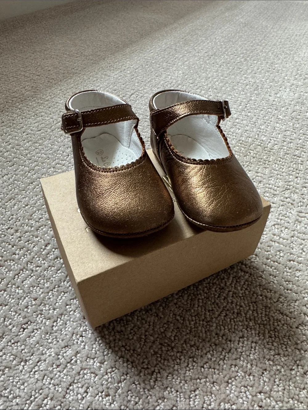Metallic Bronze Mary Jane Dress Shoes for Kids
